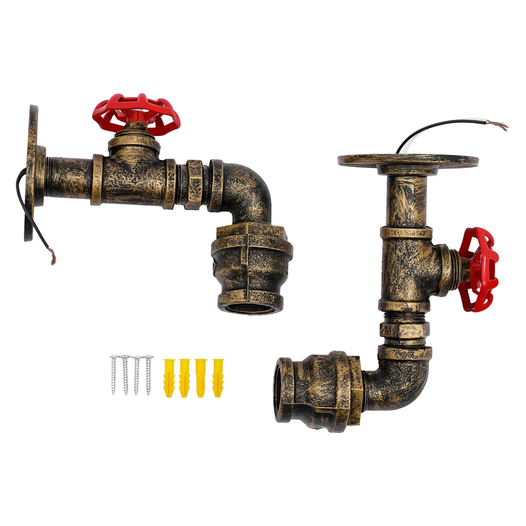 Lot de 2 appliques murales robinet