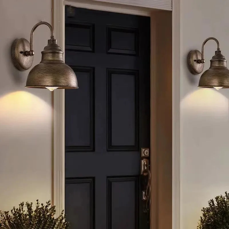 Applique murale LED noire rétro