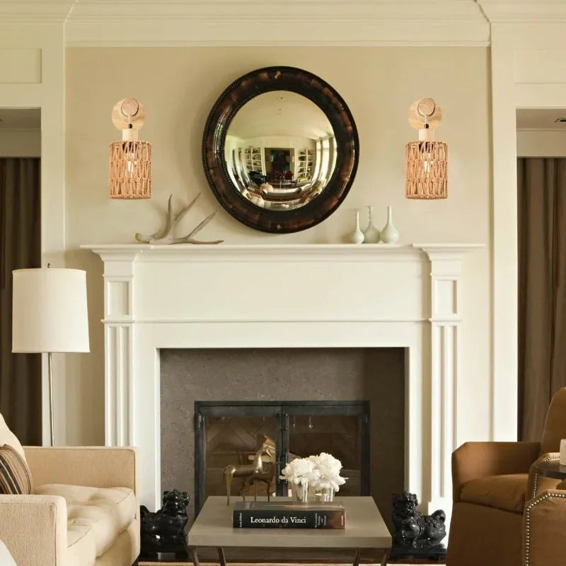 Applique murale corde de chanvre