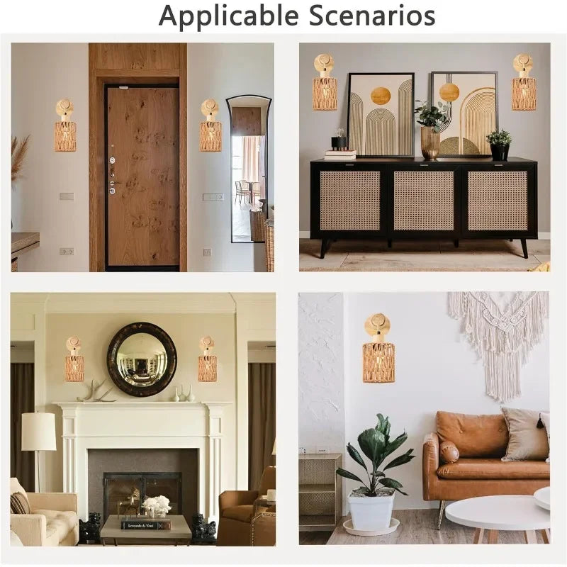 Applique murale corde de chanvre