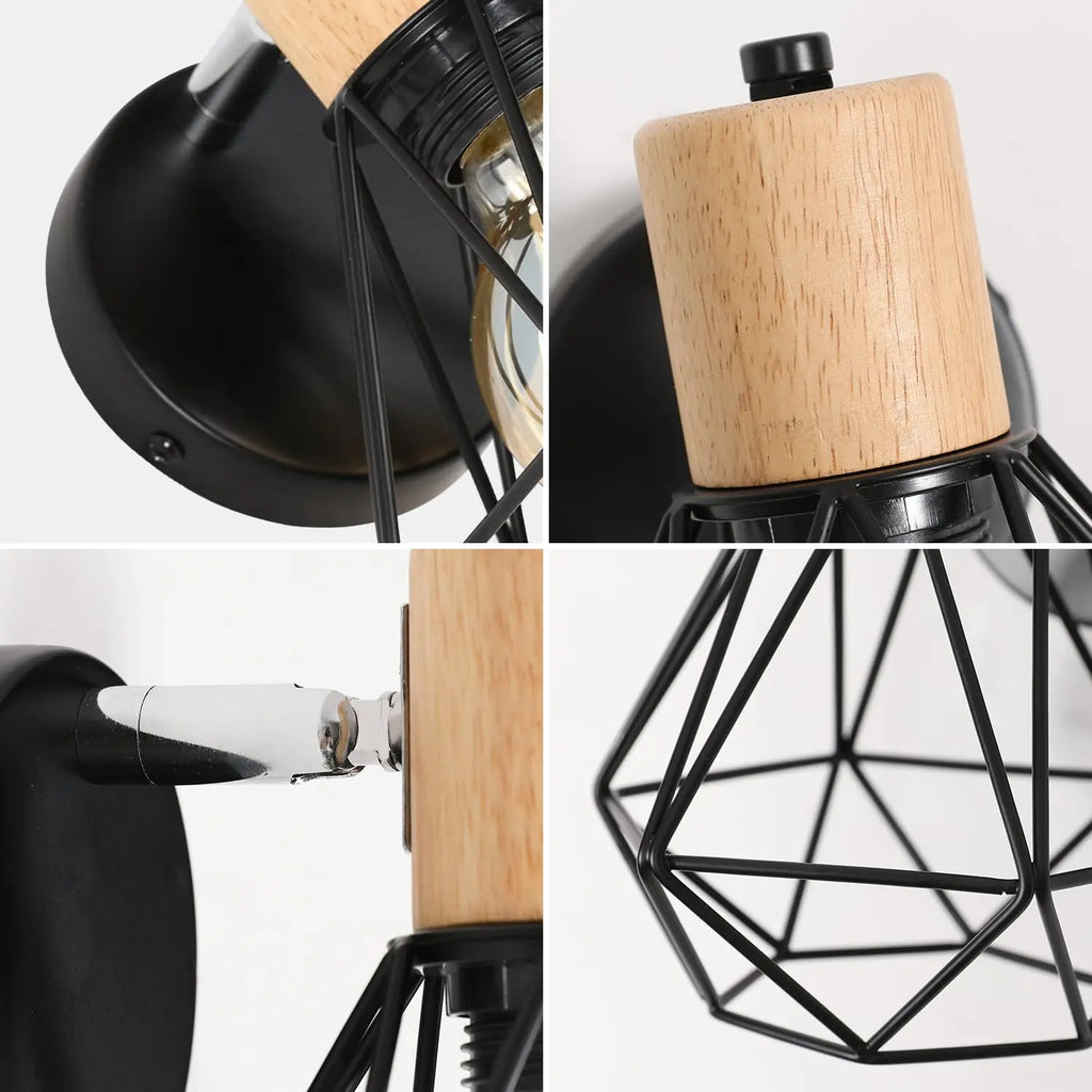 Applique murale retro noire