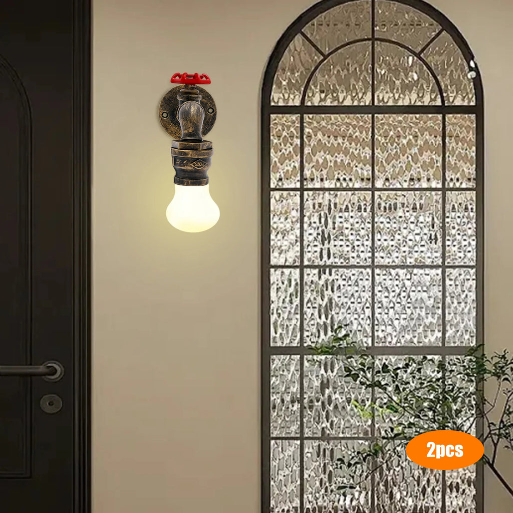 Lot de 2 appliques murales robinet