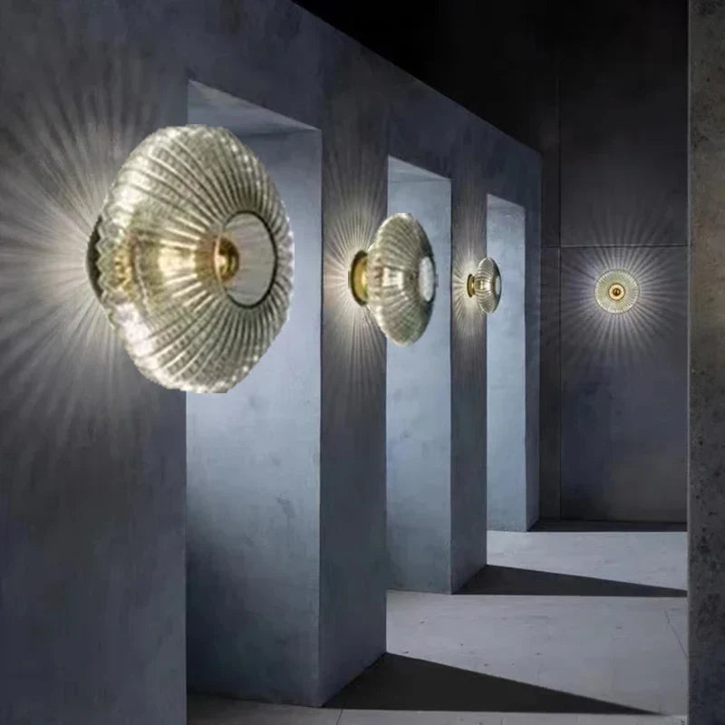 Applique murale LED nordique en verre