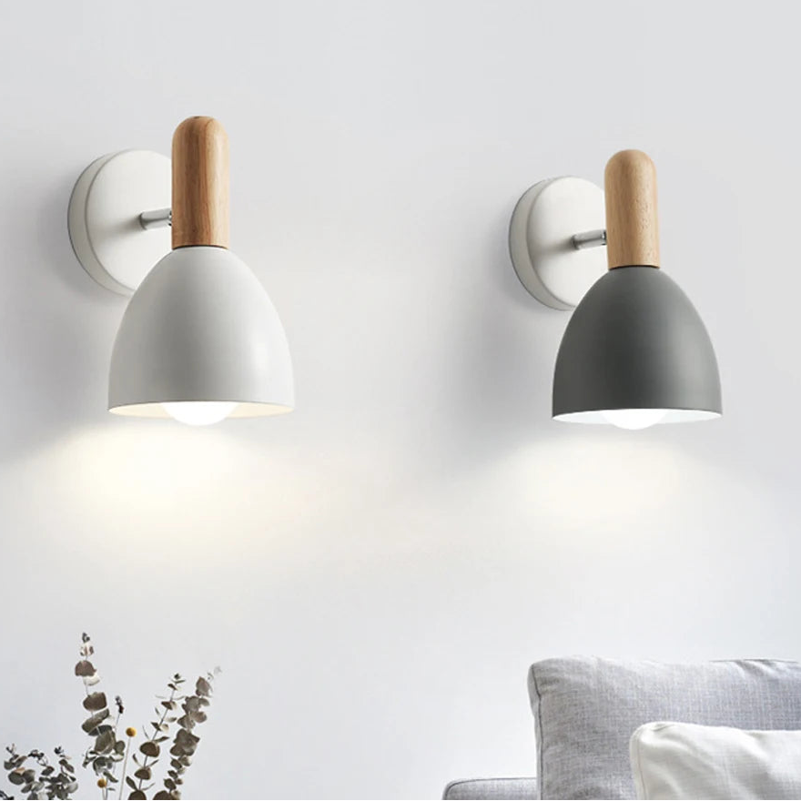 Applique murale LED en bois minimaliste