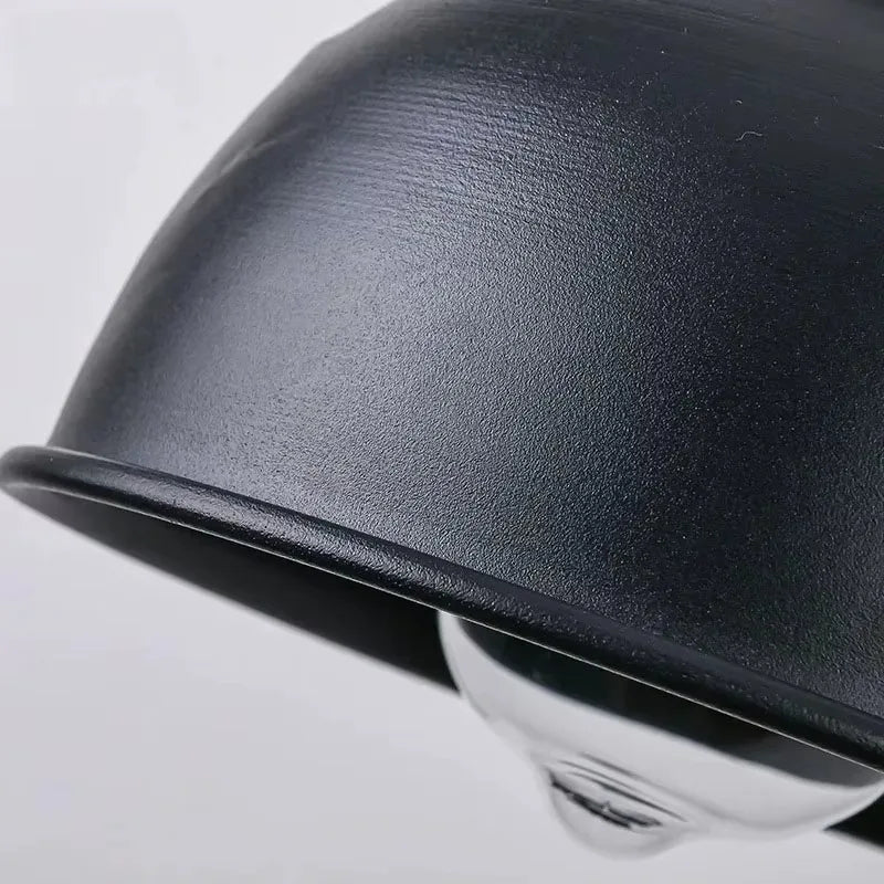 Applique murale LED noire rétro