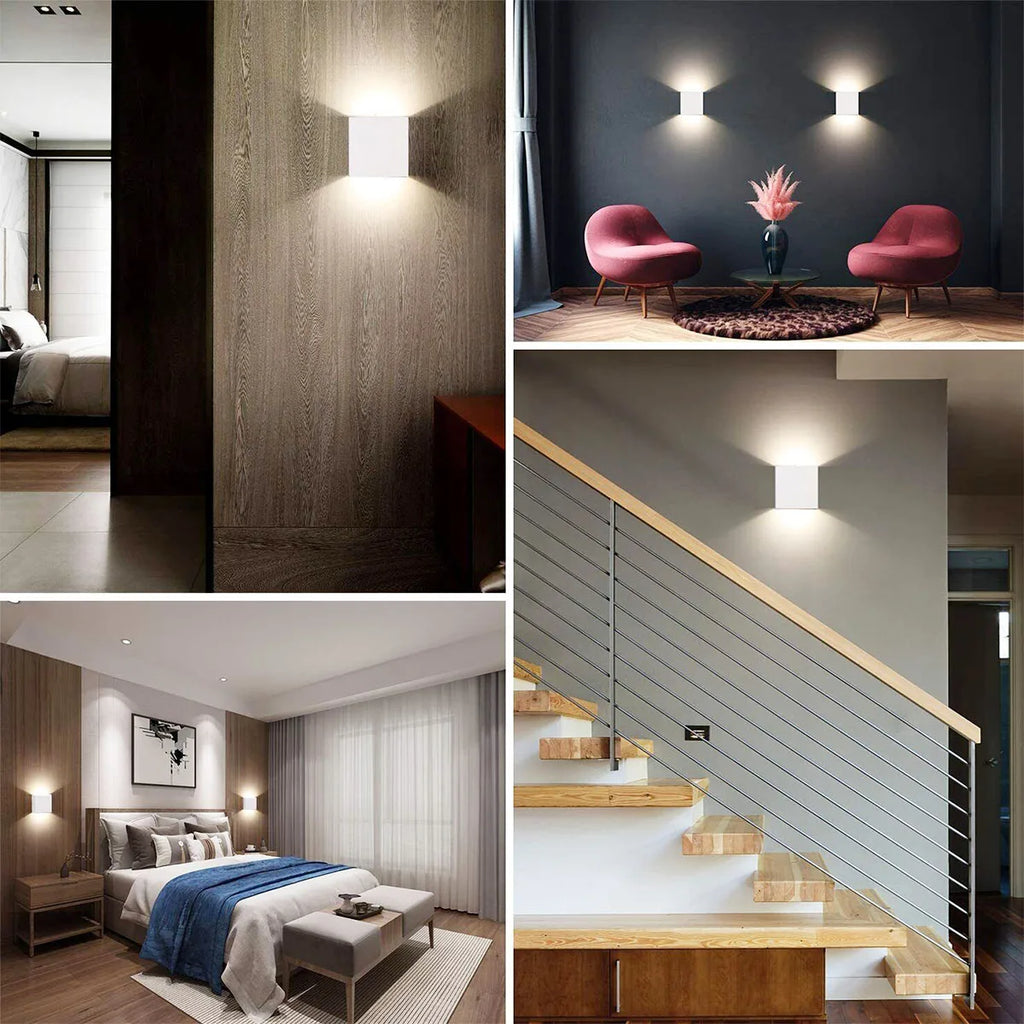 Lot de 4 appliques murales LED – Minimaliste