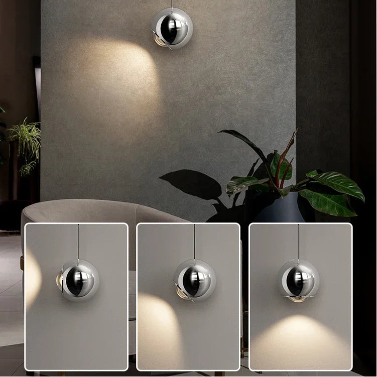 Applique murale LED réglable moderne – lampe design en aluminium noir ou argent