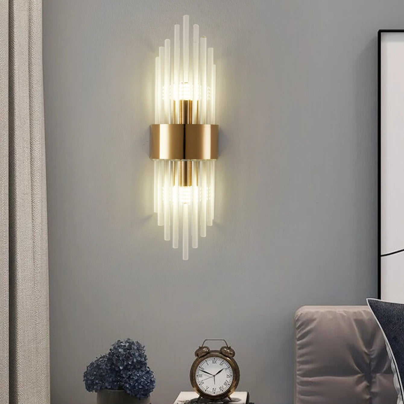 Applique murale décorative – Cristal doré/noir