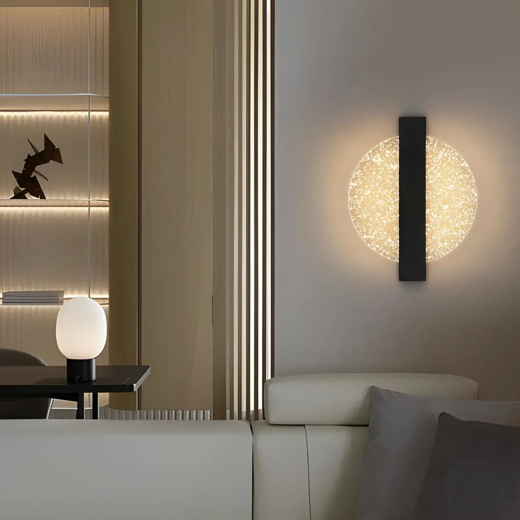 Applique murale LED feuille argentée