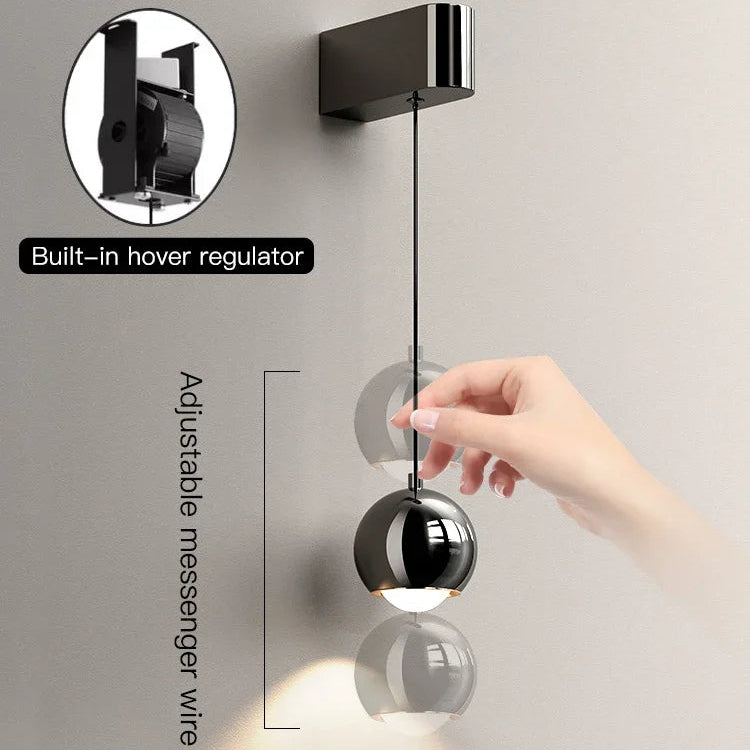 Applique murale LED réglable moderne – lampe design en aluminium noir ou argent