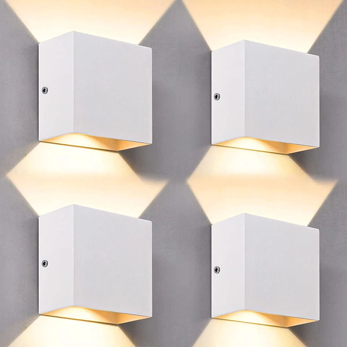 Lot de 4 appliques murales LED – Minimaliste