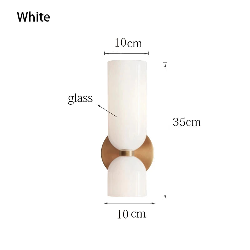 Applique Murale en Verre Nordique Minimaliste Couleur