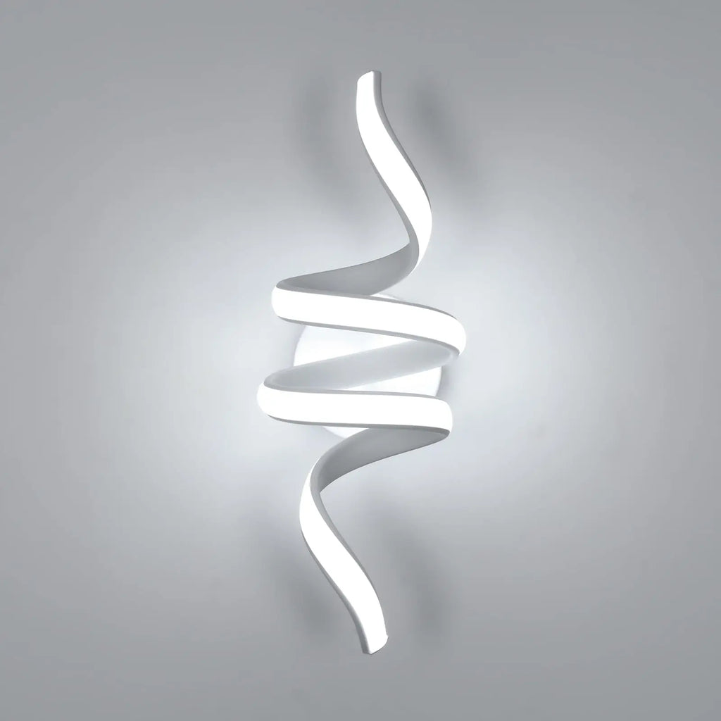 Applique murale LED aluminium spirale