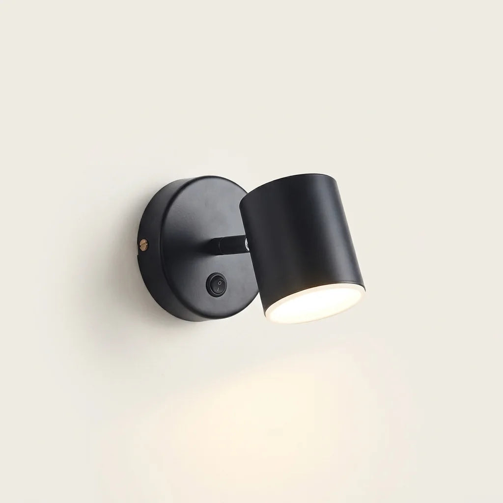 Applique liseuse LED noire avec interrupteur, modèle A