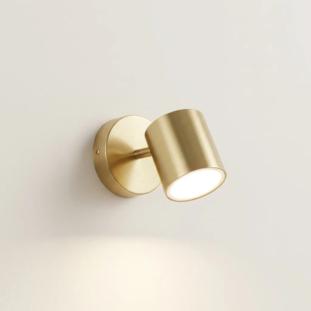 Applique liseuse LED dorée, modèle A