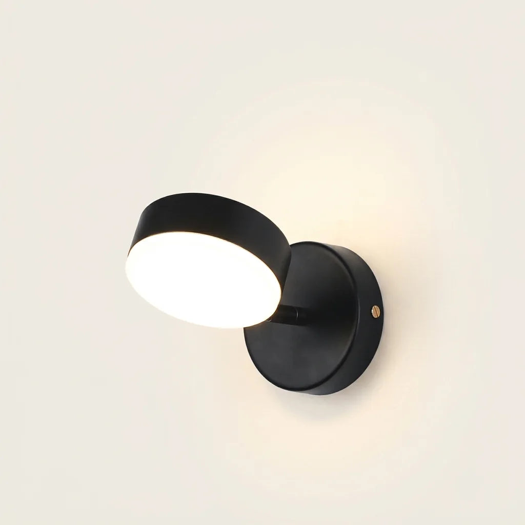 Applique liseuse LED noire à tête plate, modèle B