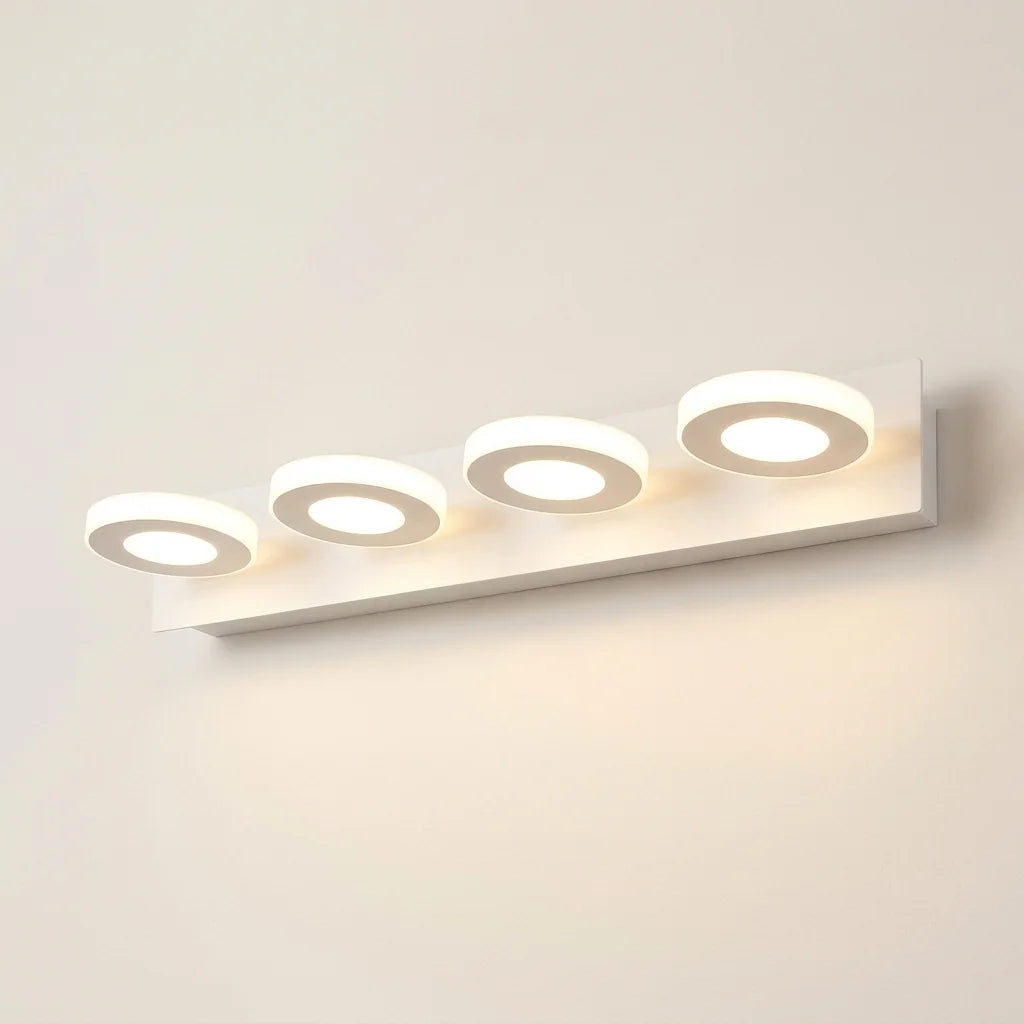 Applique murale miroir LED à 4 spots ronds orientables