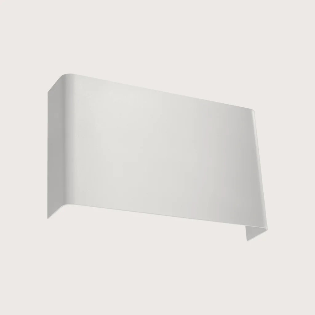 Applique murale acier blanc plié