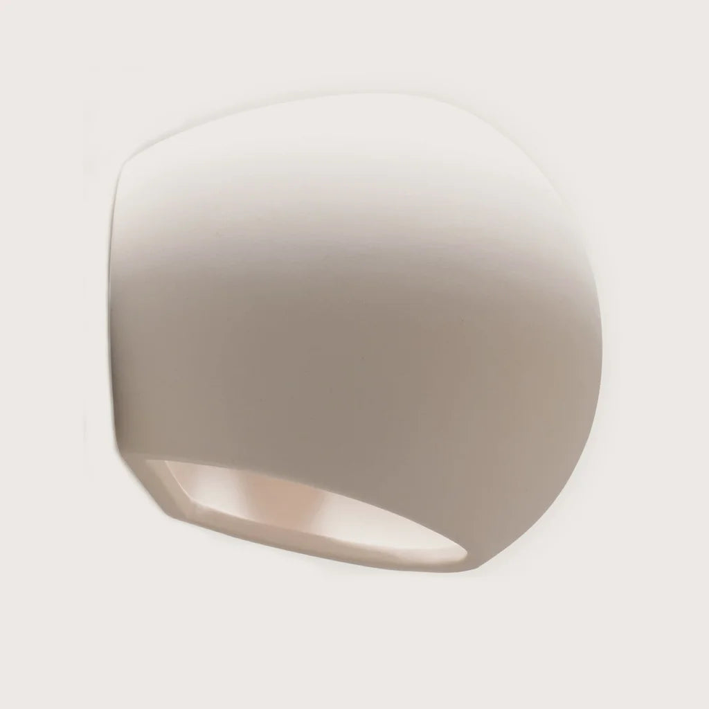 Applique murale boule en céramique blanche
