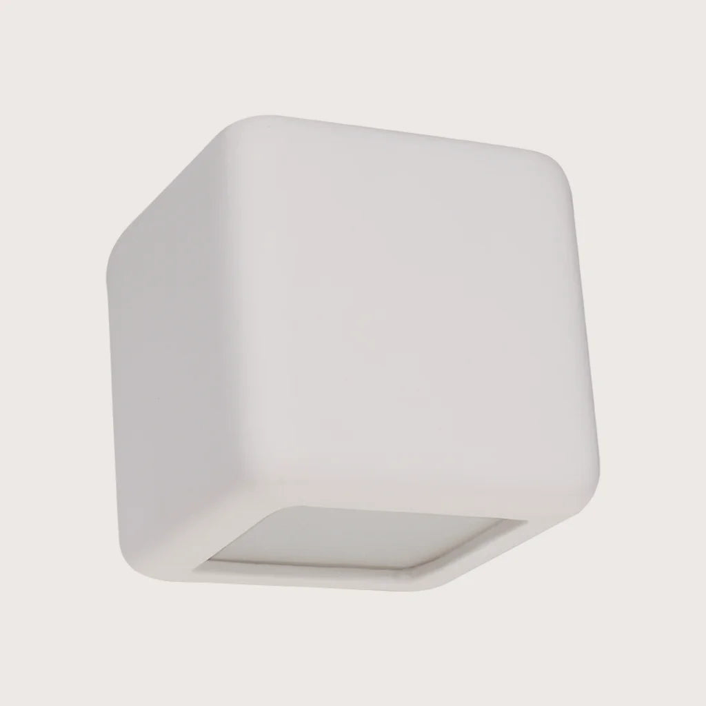 Applique murale cube arrondi en céramique
