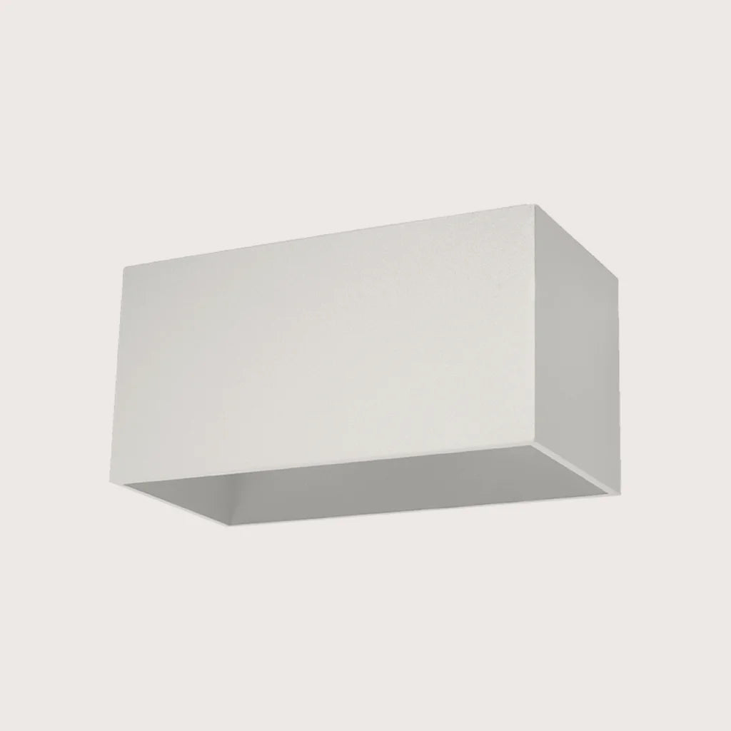 Applique murale cube haut et bas, coloris blanc (2 lumières – Maxi – aluminium)