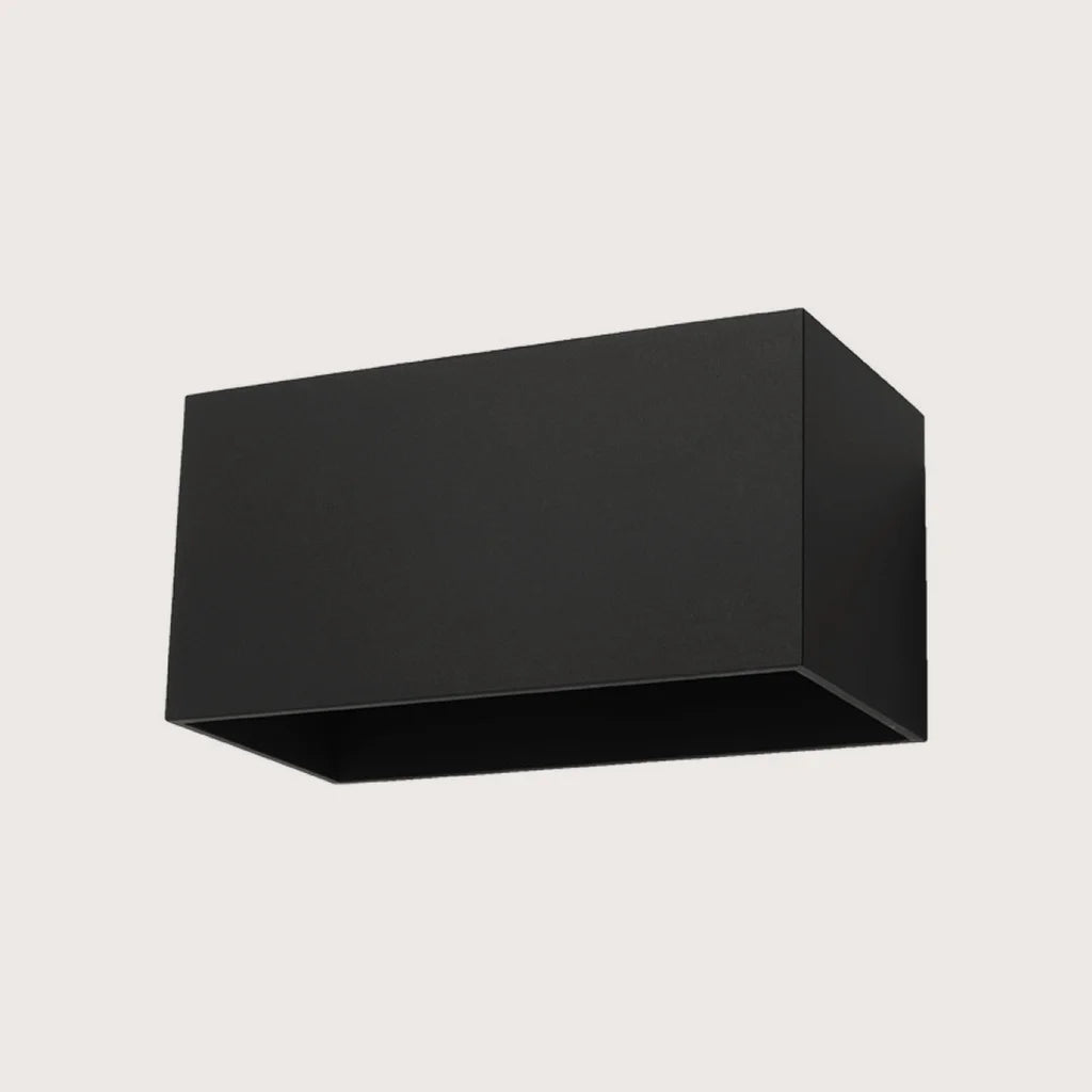 Applique murale cube haut et bas, coloris noir (2 lumières – Maxi – aluminium)