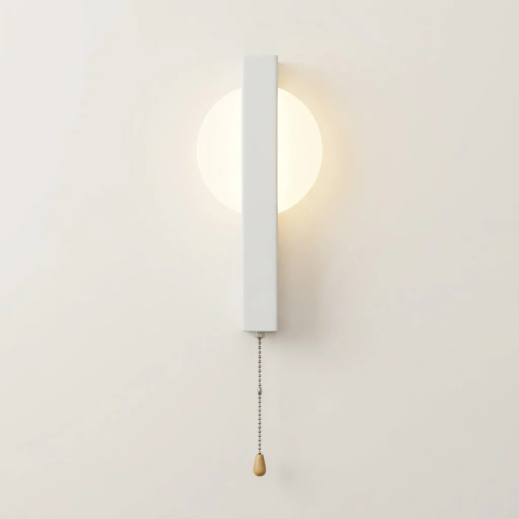 Applique murale LED blanche à disque lumineux, style A