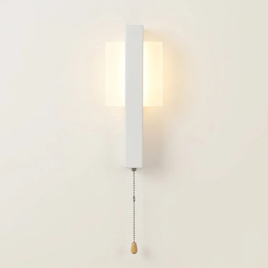 Applique murale LED blanche à panneau carré lumineux, style C