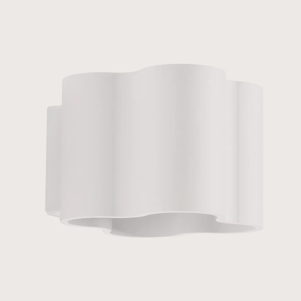 Applique murale nuage aux courbes douces, coloris blanc (G9)