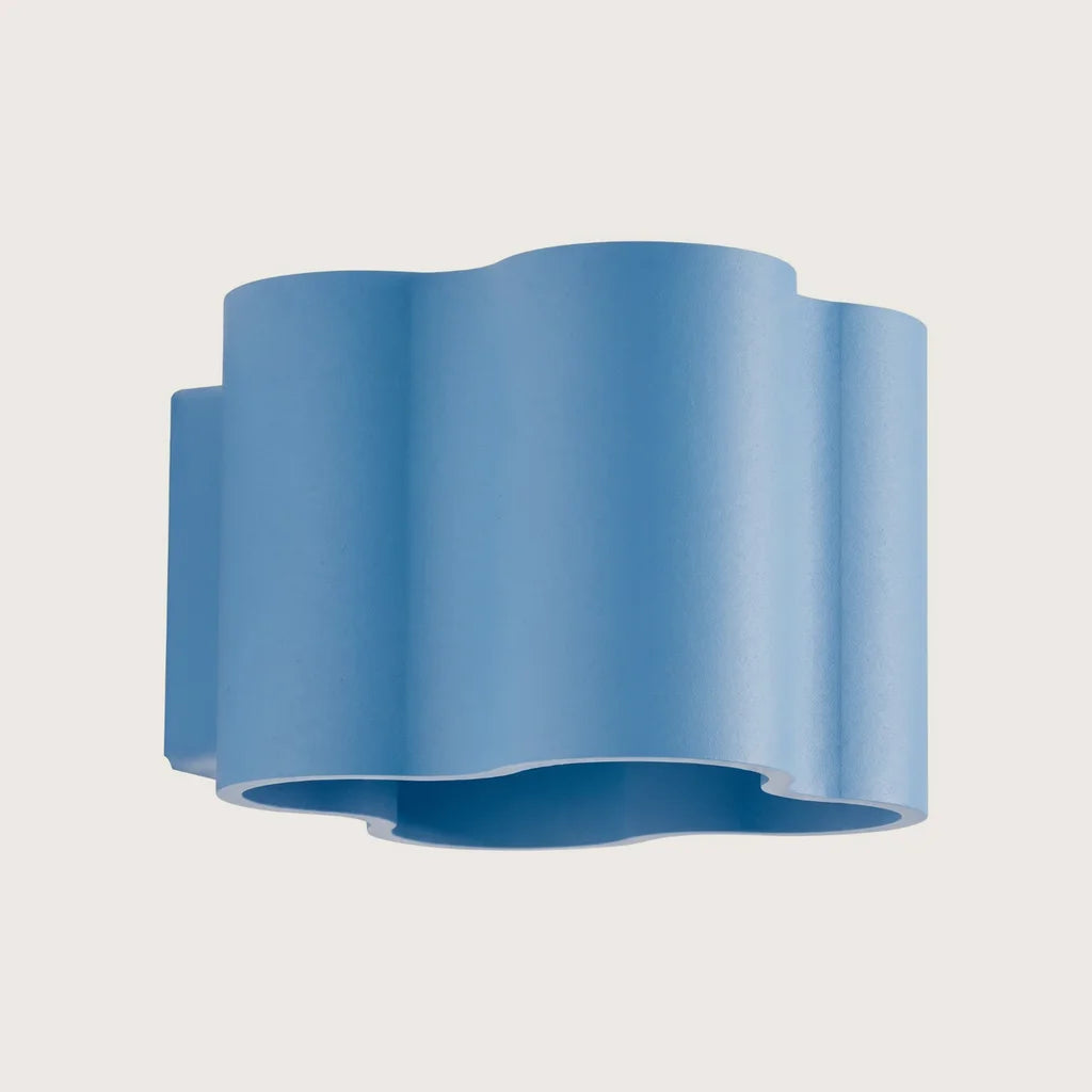 Applique murale nuage aux courbes douces, coloris bleu clair (G9)