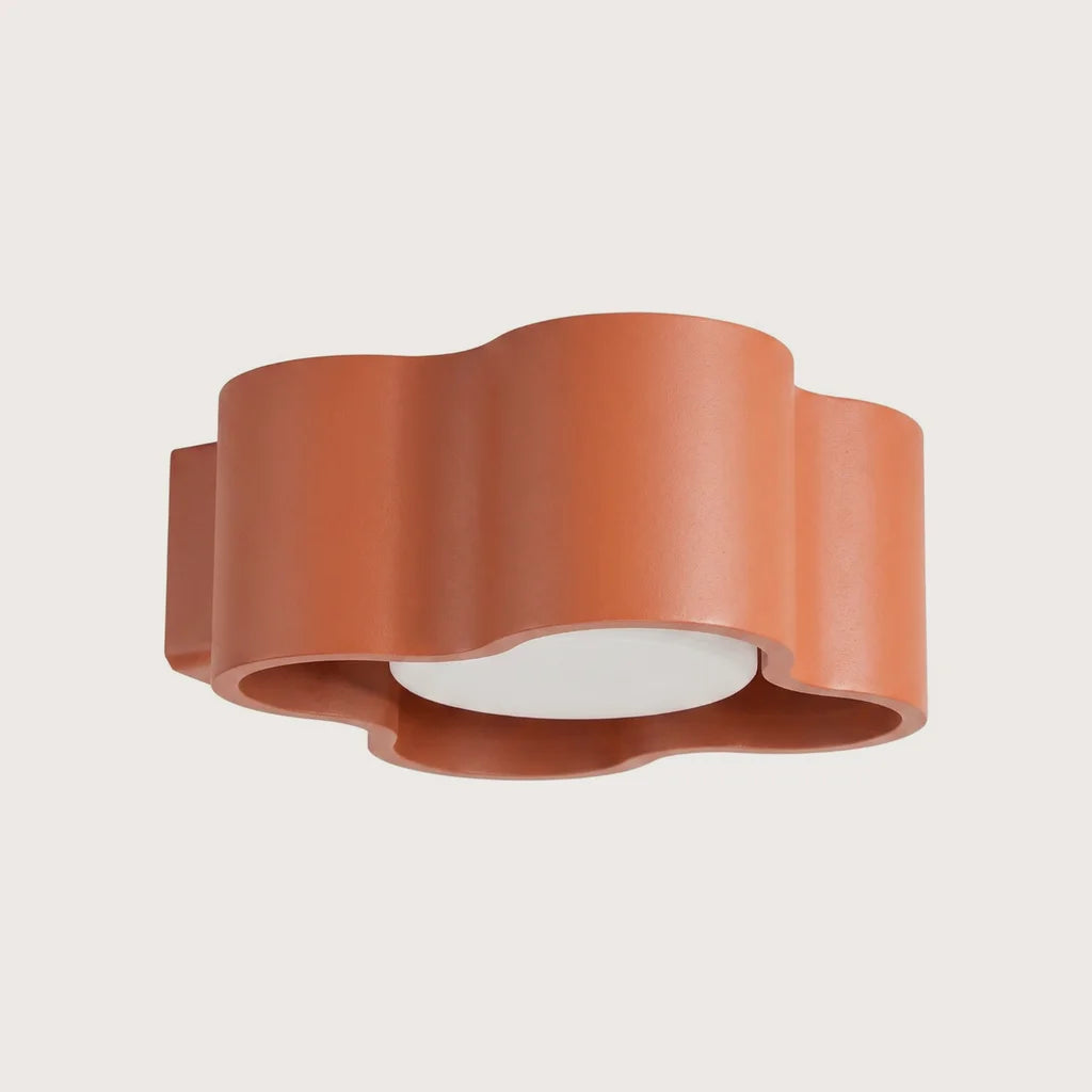 Applique murale nuage aux courbes douces, coloris ocre rouge (GX53)