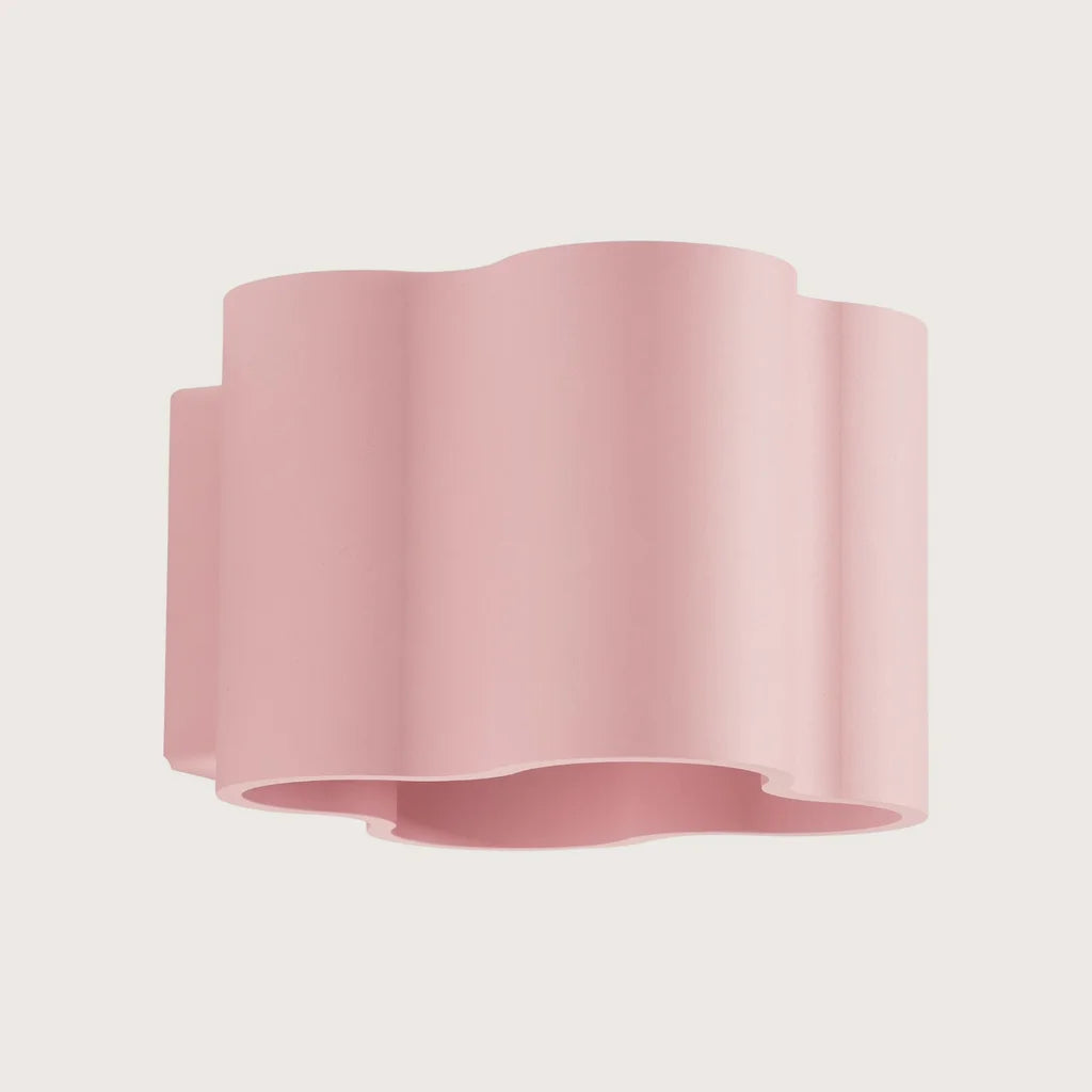 Applique murale nuage aux courbes douces, coloris rose (G9)
