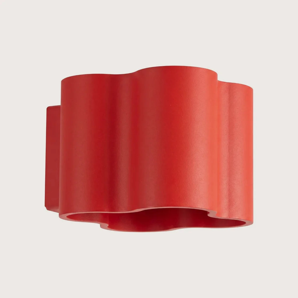 Applique murale nuage aux courbes douces, coloris rouge (G9)
