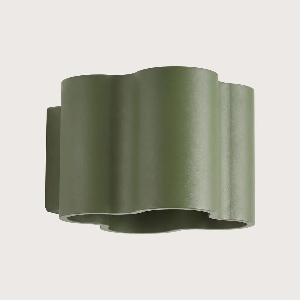 Applique murale nuage aux courbes douces, coloris vert olive (G9)