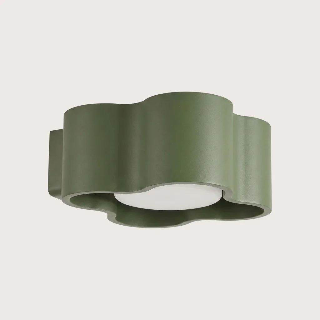 Applique murale nuage aux courbes douces, coloris vert olive (GX53)