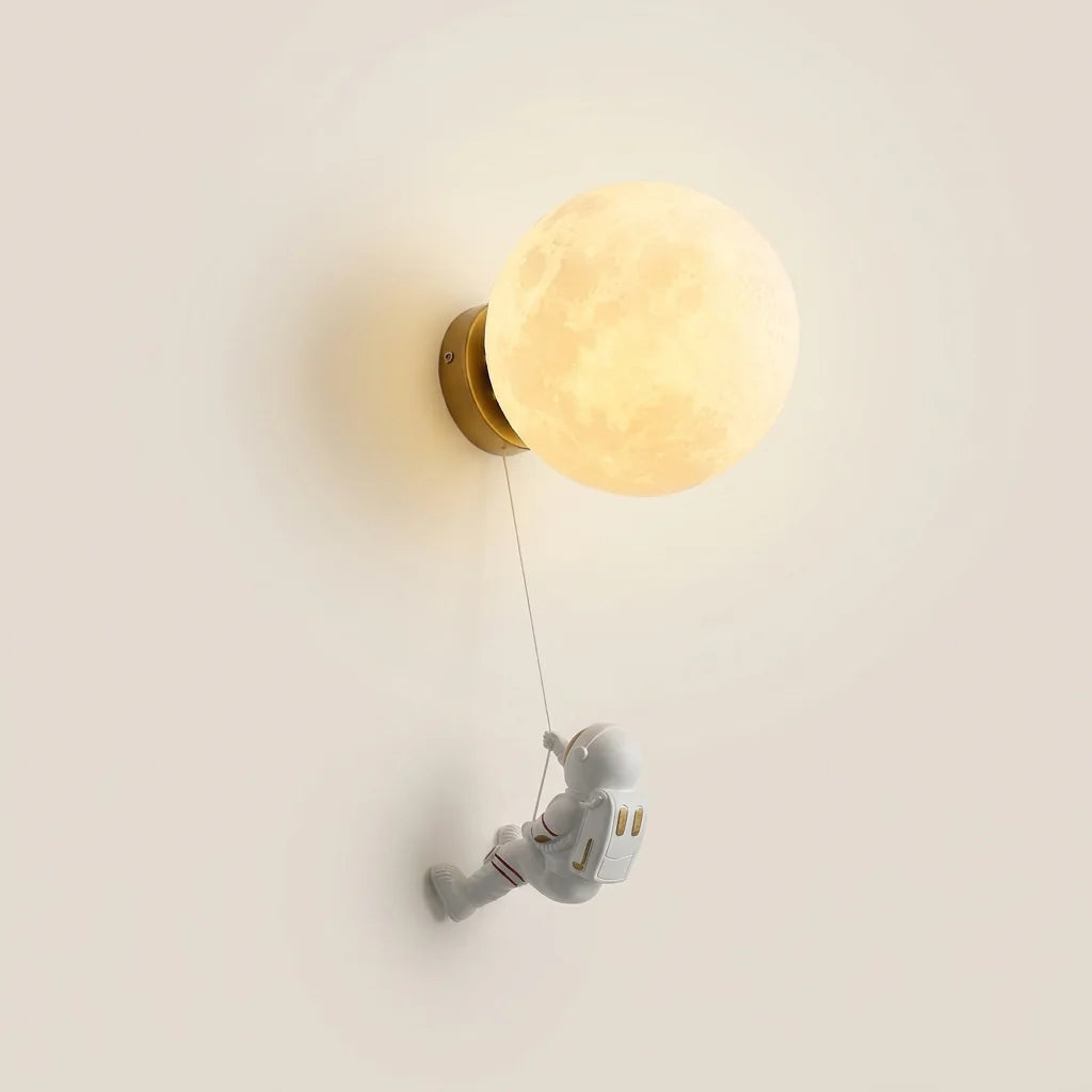 Applique murale lune et astronaute, modèle C