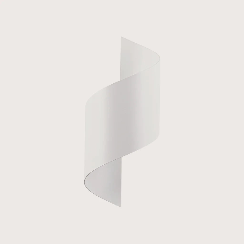 Applique murale spirale en acier, coloris blanc