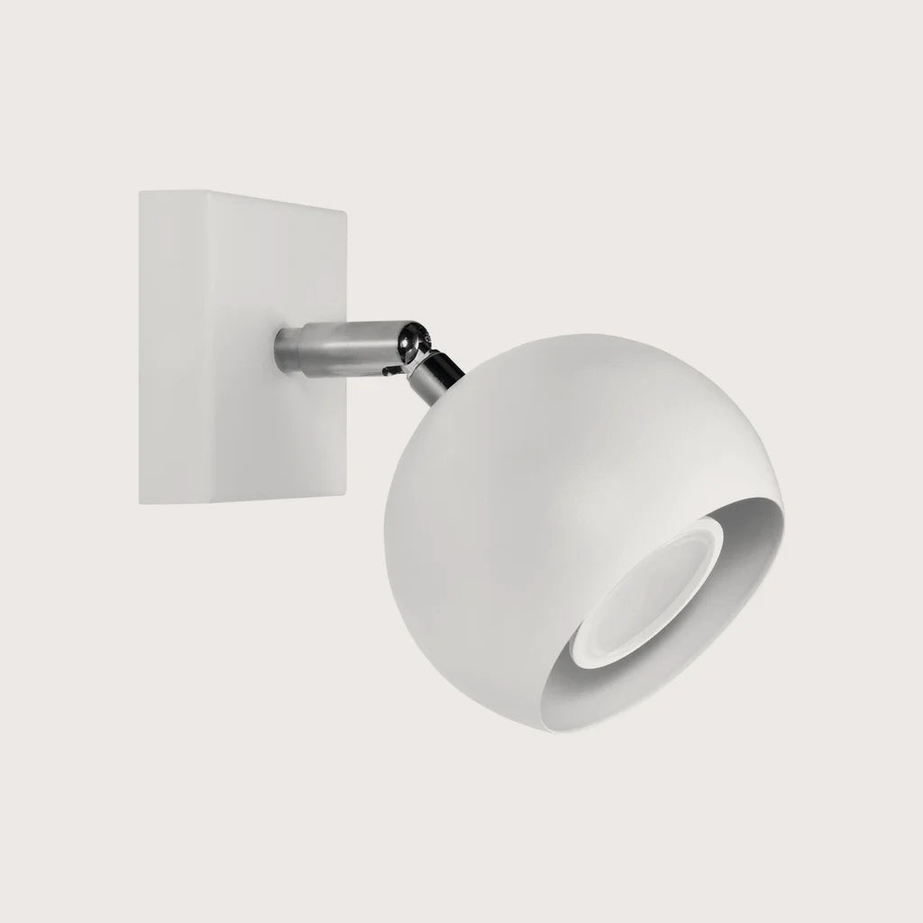 Applique murale spot boule orientable, coloris blanc