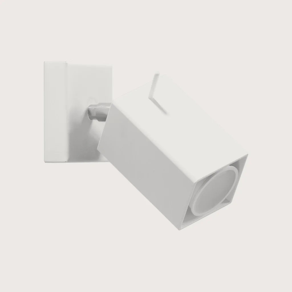Applique murale spot orientable carré, coloris blanc