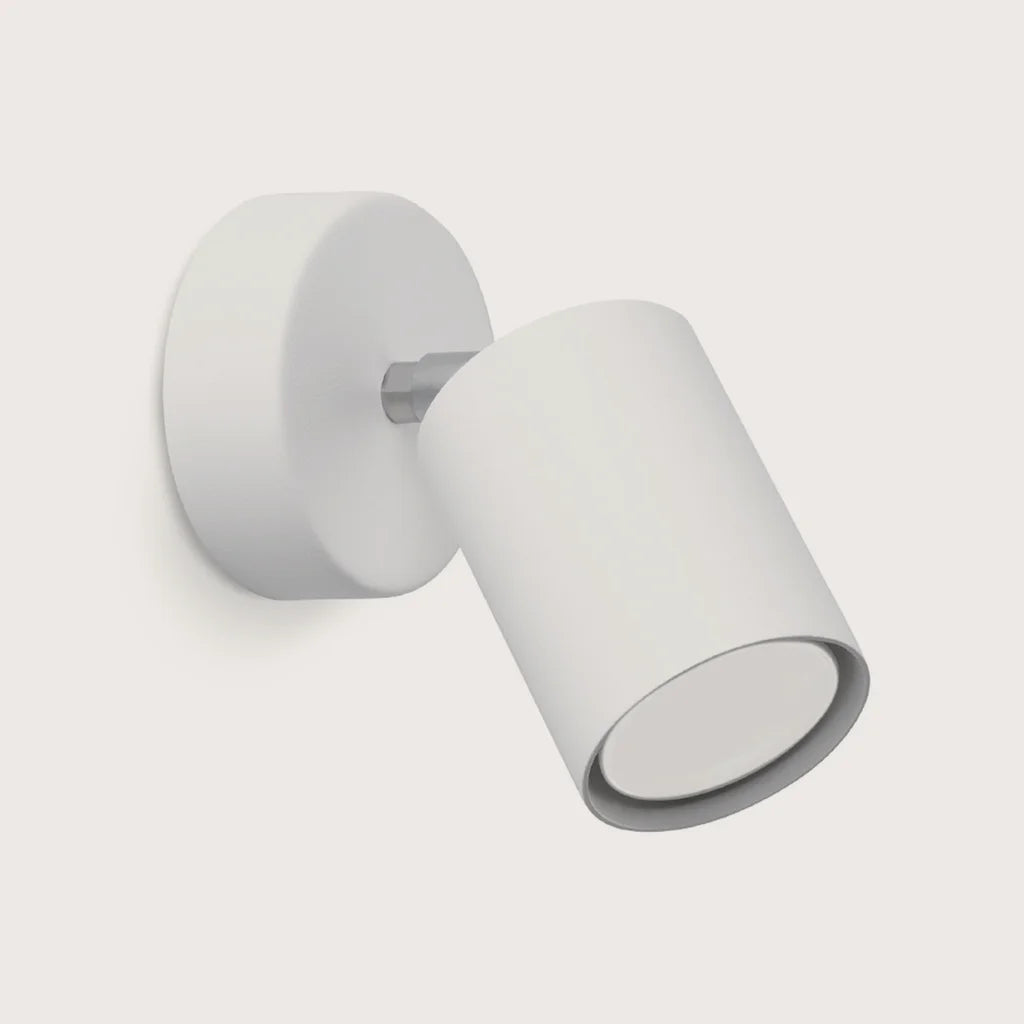 Applique murale spot orientable rond, coloris blanc