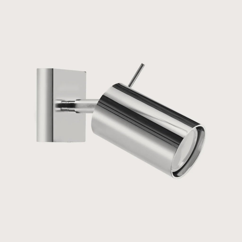 Applique murale spot orientable tube, coloris chromé (Sans interrupteur)
