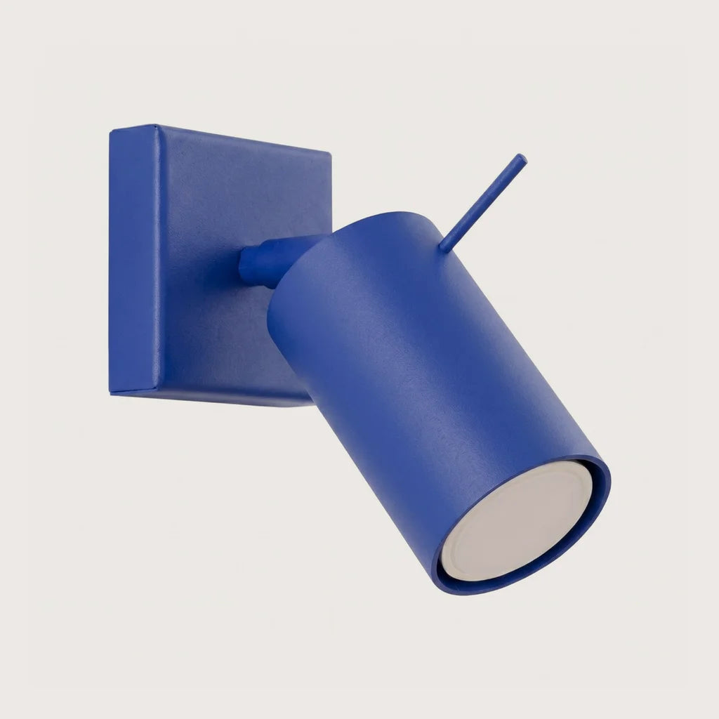 Applique murale spot orientable tube, coloris outremer (Sans interrupteur)