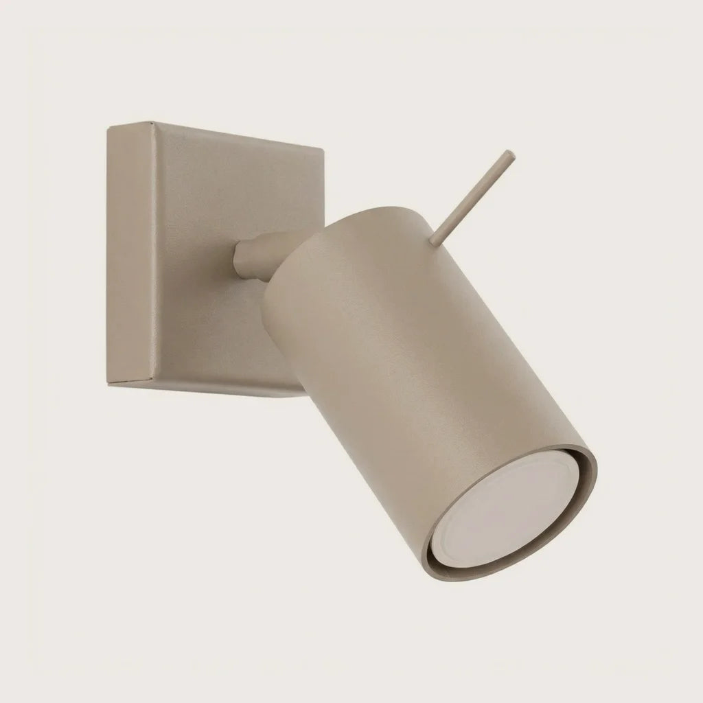 Applique murale spot orientable tube, coloris taupe (Sans interrupteur)