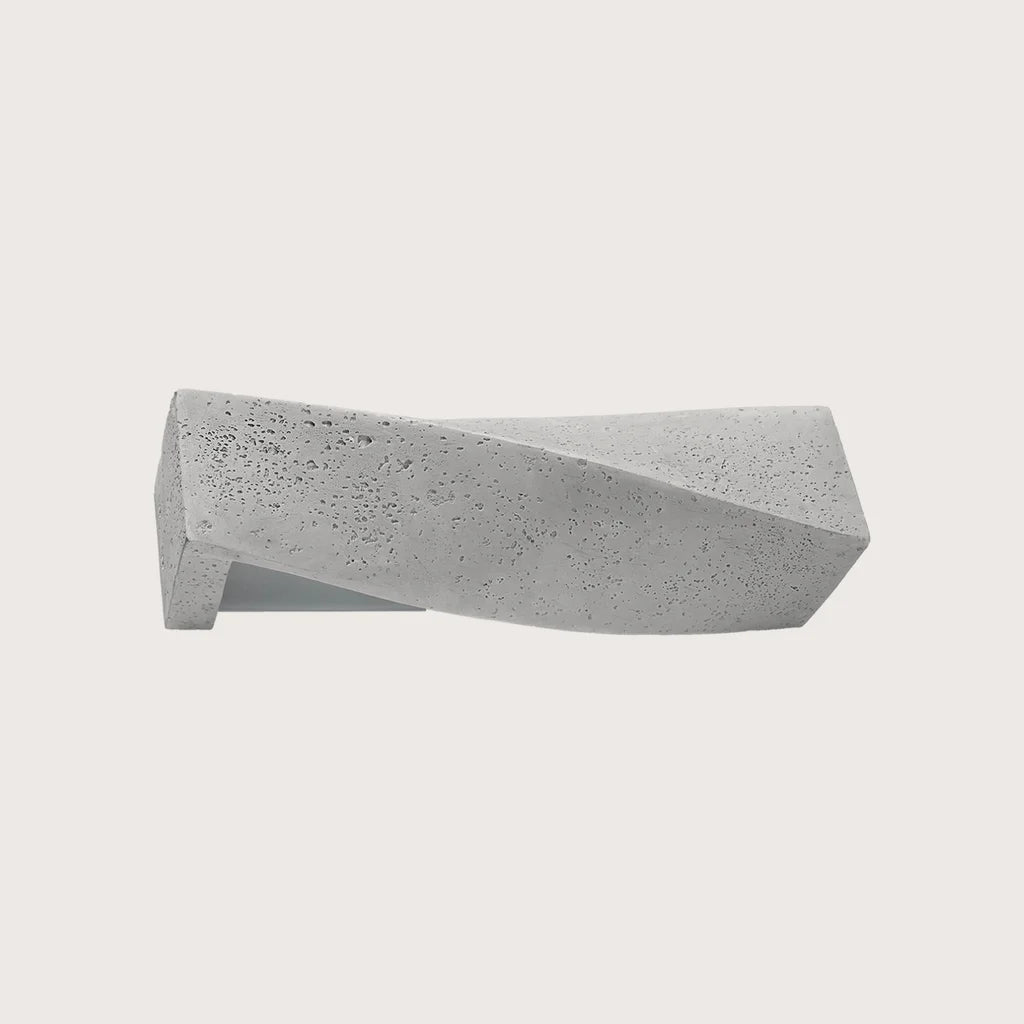 Applique murale torsadée en céramique ou béton, coloris gris (2 lumières – béton)