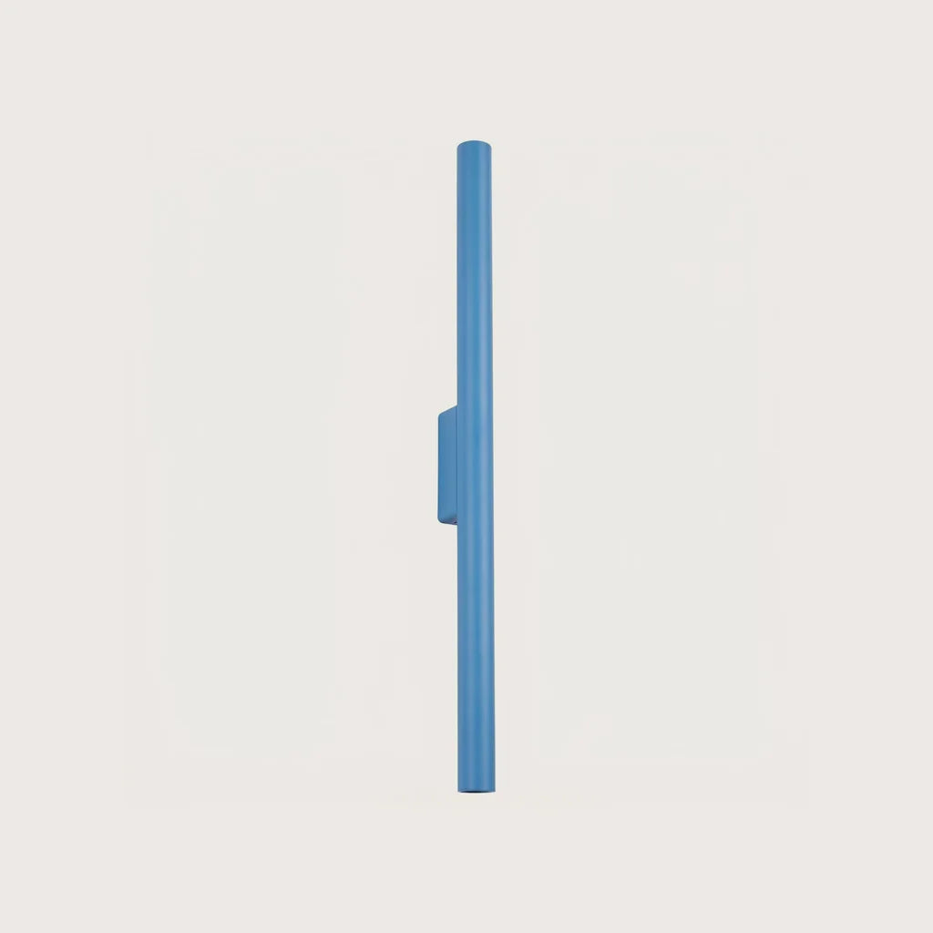 Applique murale tube fin 50 cm, coloris bleu clair