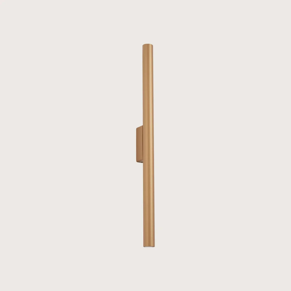 Applique murale tube fin 50 cm, coloris doré