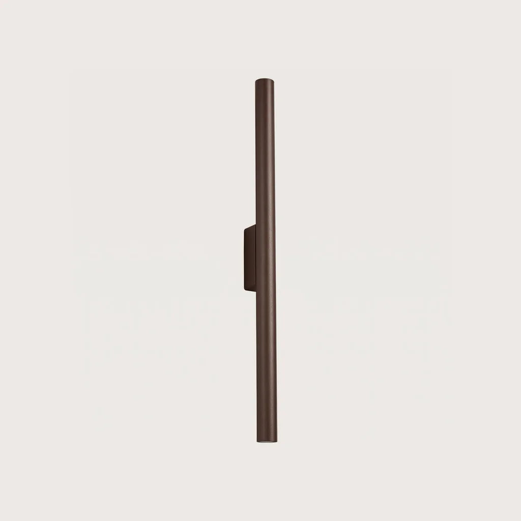 Applique murale tube fin 50 cm, coloris marron