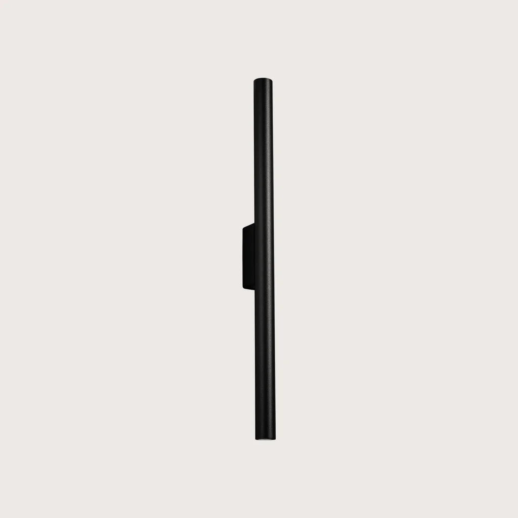 Applique murale tube fin 50 cm, coloris noir