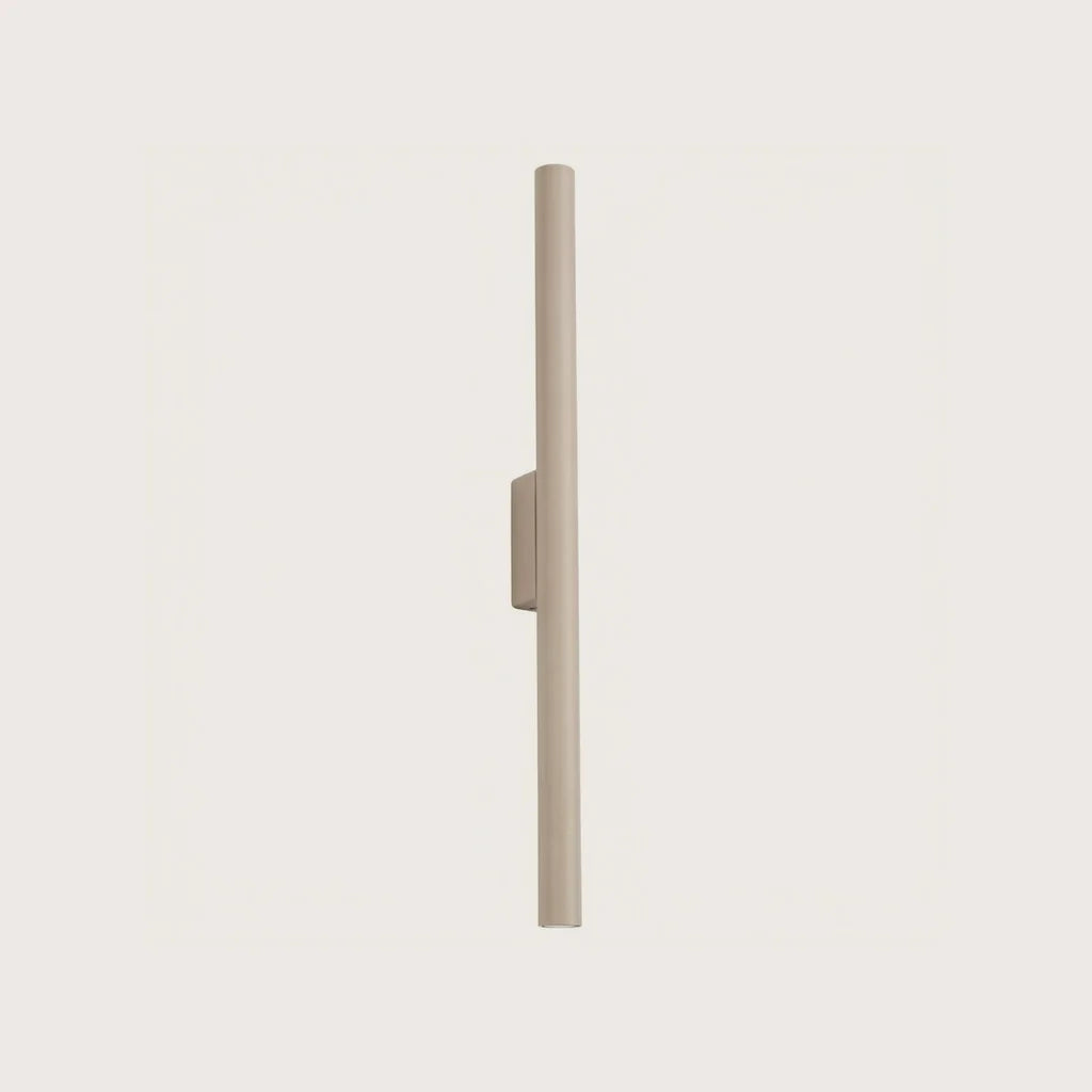 Applique murale tube fin 50 cm, coloris taupe