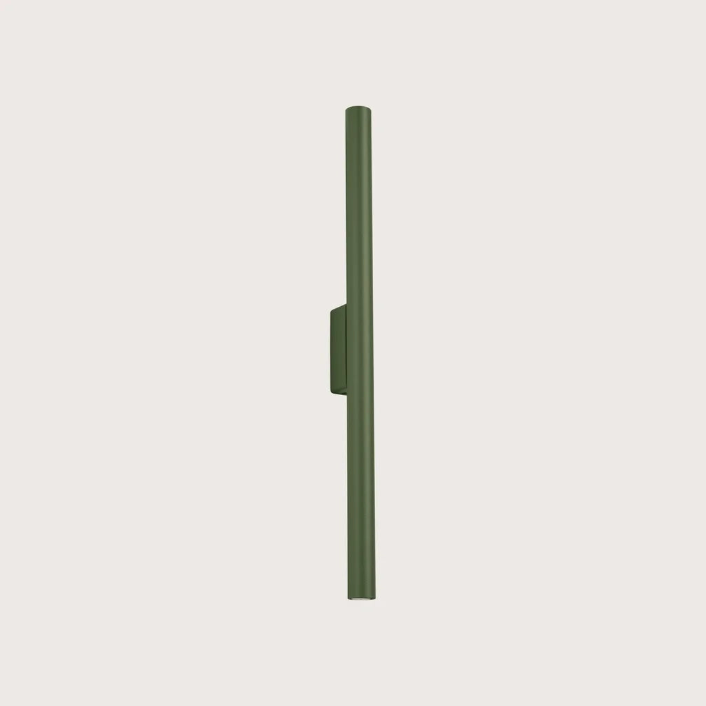 Applique murale tube fin 50 cm, coloris vert olive
